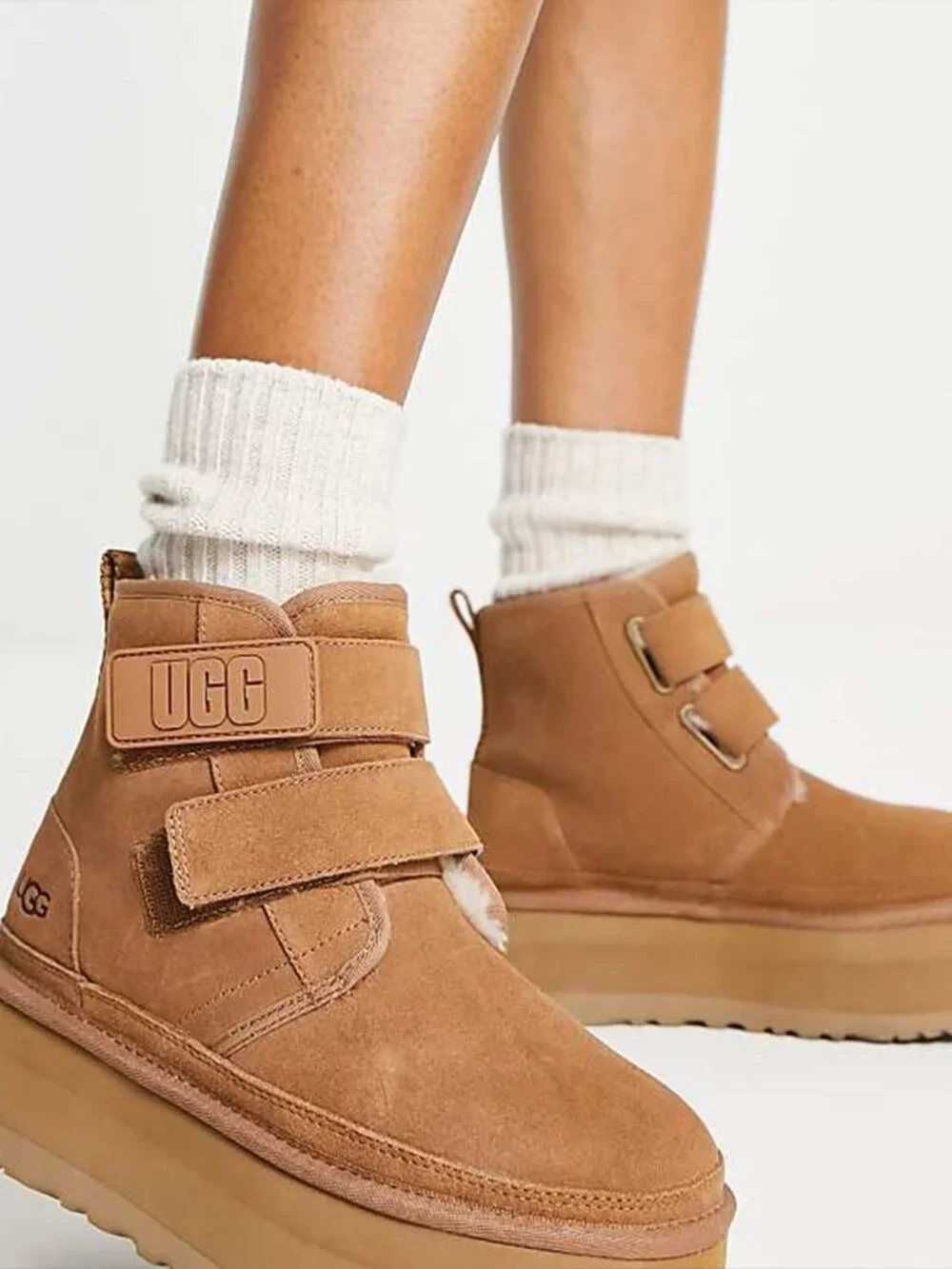 UGG Neumel Suede Platform Ankle Boots Size 6
